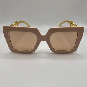 Tan Frames with Gold chain detail NWT